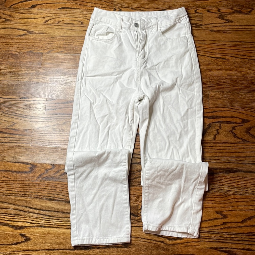 White wide leg pants size XS